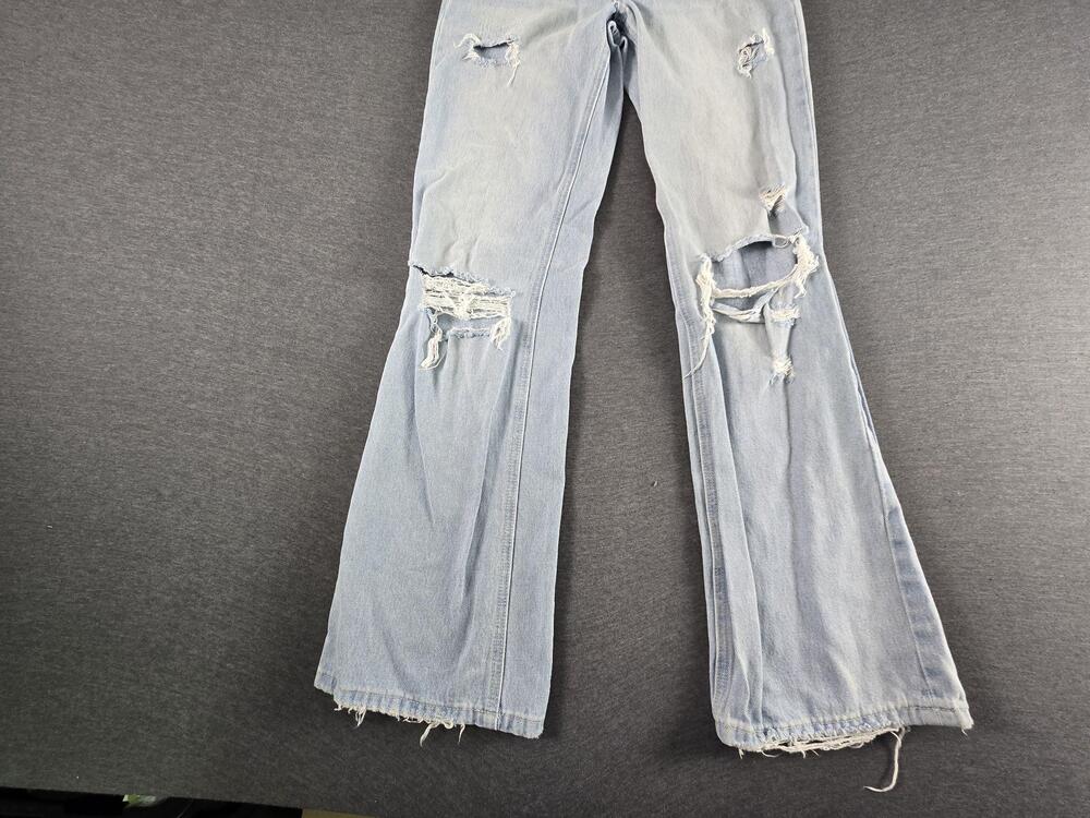 Vervet Blue Jeans Womens 26 Light Wash High Rise Distressed Bootcut Denim Pants - Picture 2 of 9